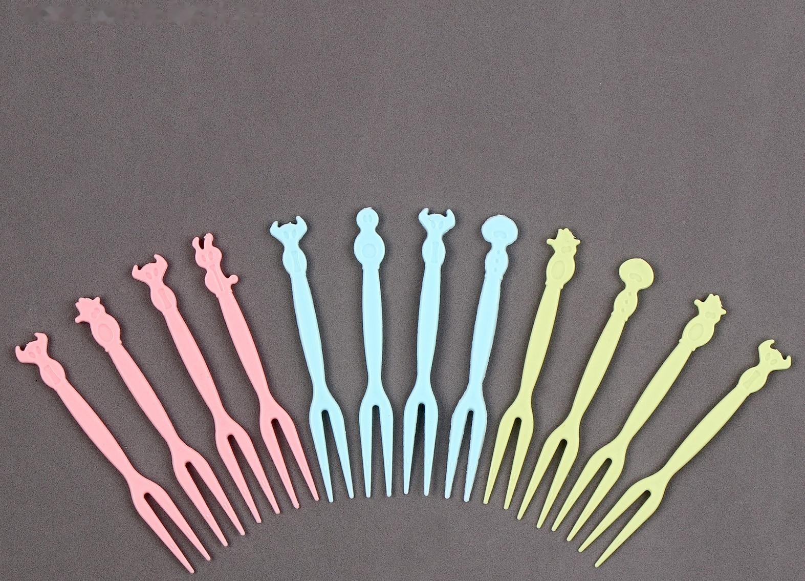 Шпажки «Зверюшки», набор 12 шт., 9 см, цвет МИКС