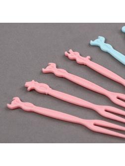 Шпажки «Зверюшки», набор 12 шт., 9 см, цвет МИКС