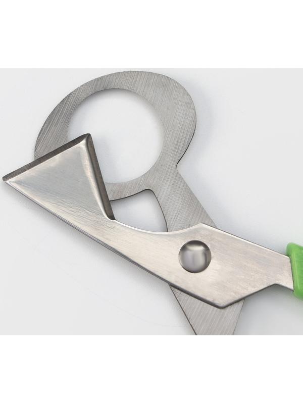 Ножницы для перепелиных яиц, 14×6 см, цвет зелёный