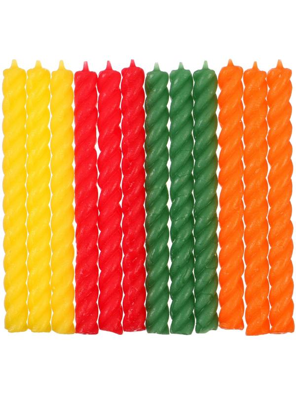 Набор витых свеч в торт, 12 штук 