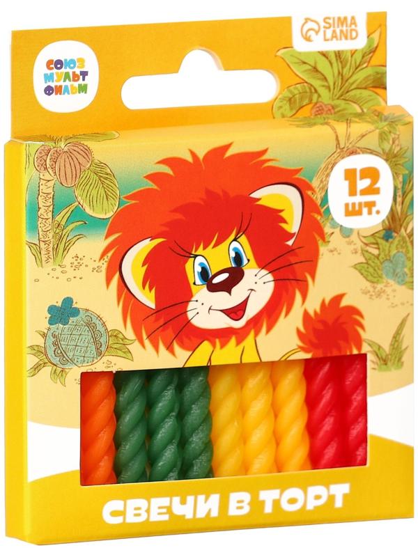 Набор свечей в торт, 12 штук 