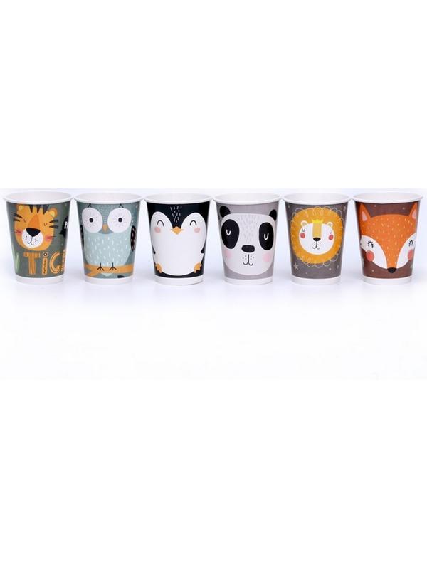 Набор бумажных стаканов Хэппи Зоо, в т/у пленке, 6 шт., 250 мл