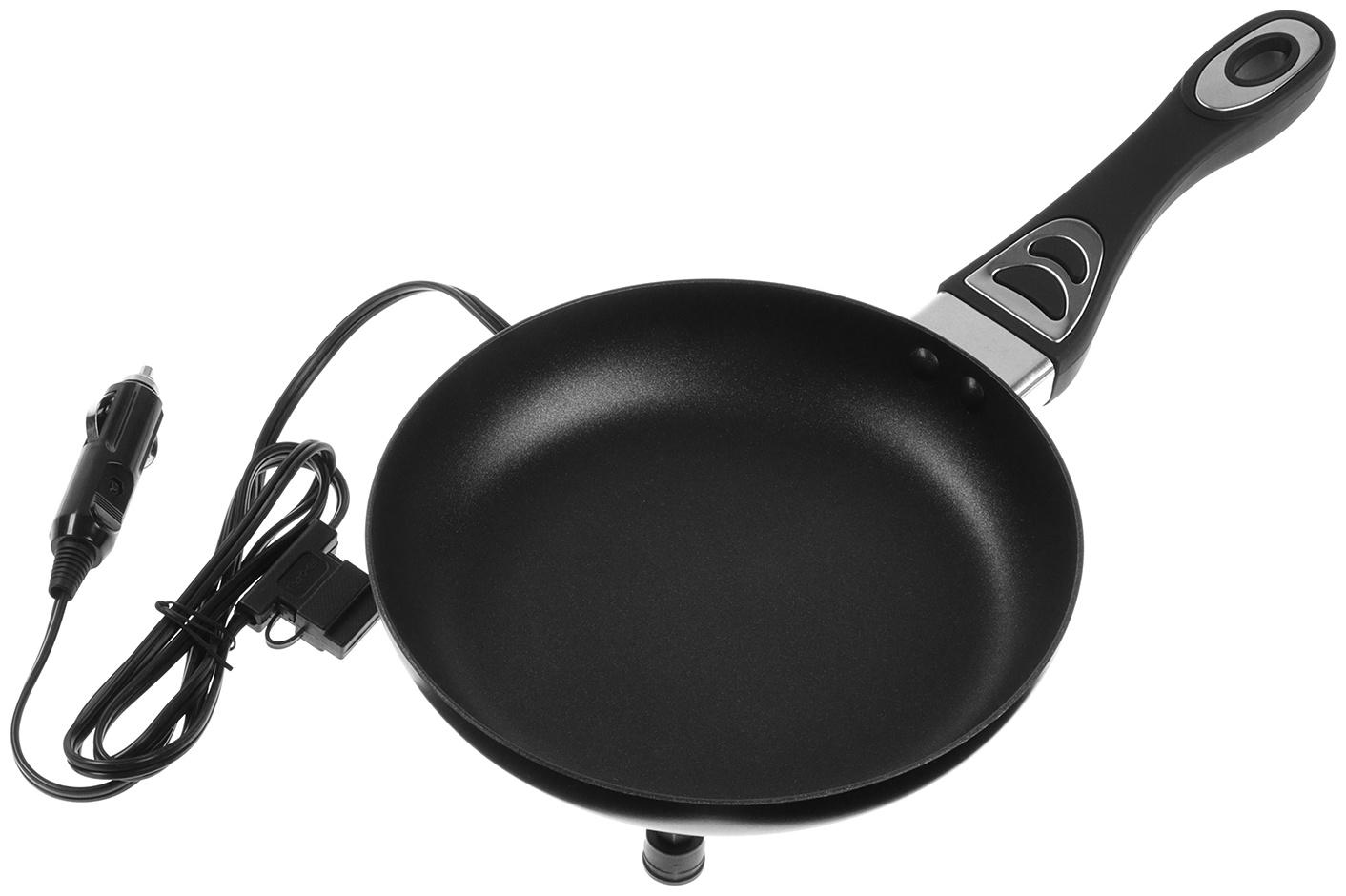 Сковорода портативная с крышкой, 12/24 В, 20 см, провод 1,6 м