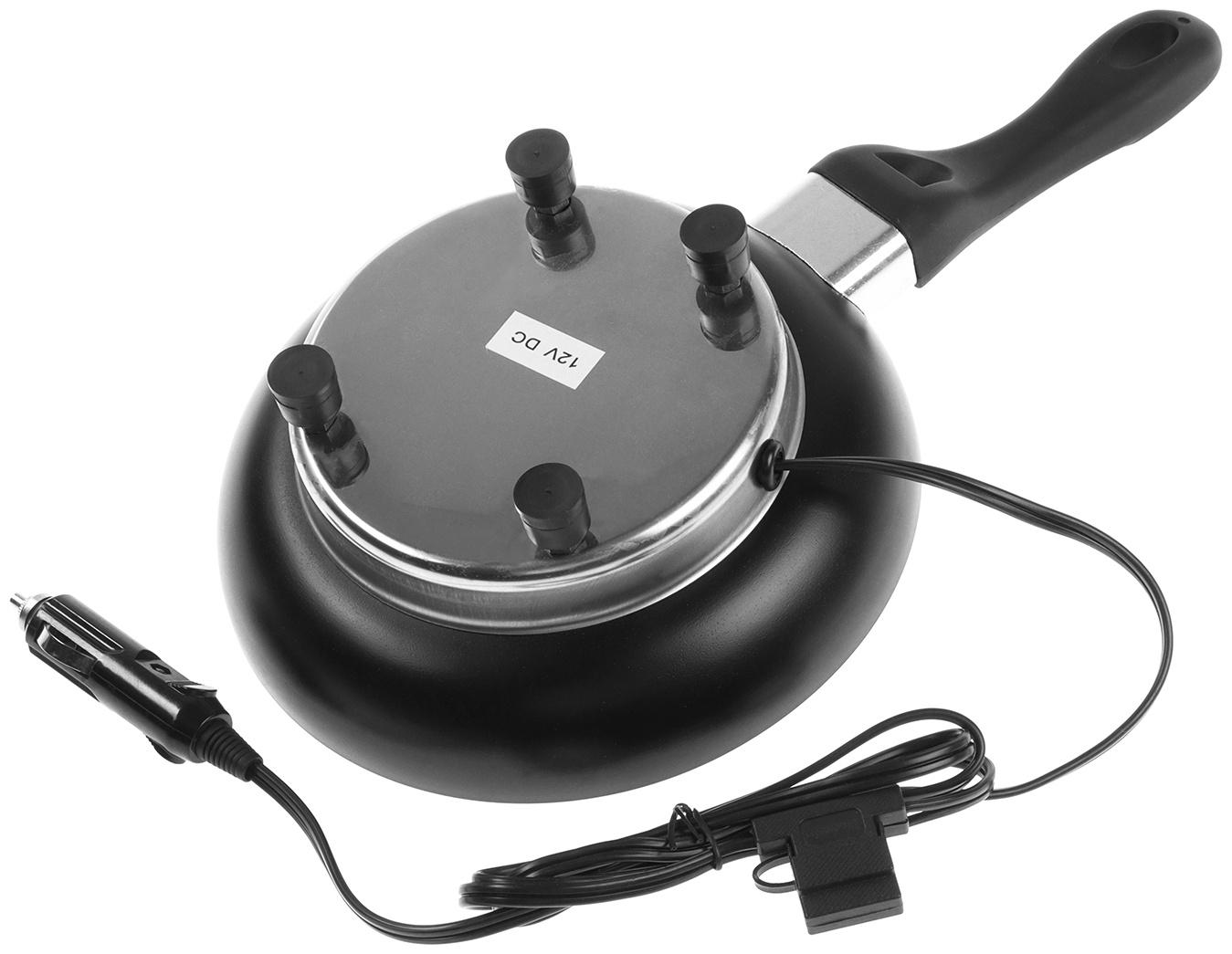 Сковорода портативная с крышкой, 12/24 В, 20 см, провод 1,6 м