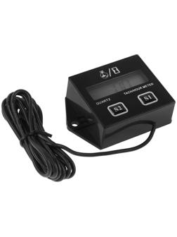 Счетчик моточасов, тахометр, ЖК-дисплей, IP67, черный