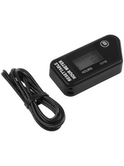 Счетчик моточасов, беспроводной, ЖК-дисплей, IP67, черный