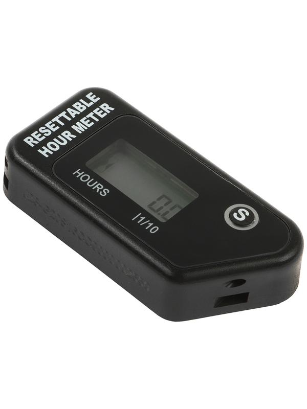 Счетчик моточасов, беспроводной, ЖК-дисплей, IP67, черный