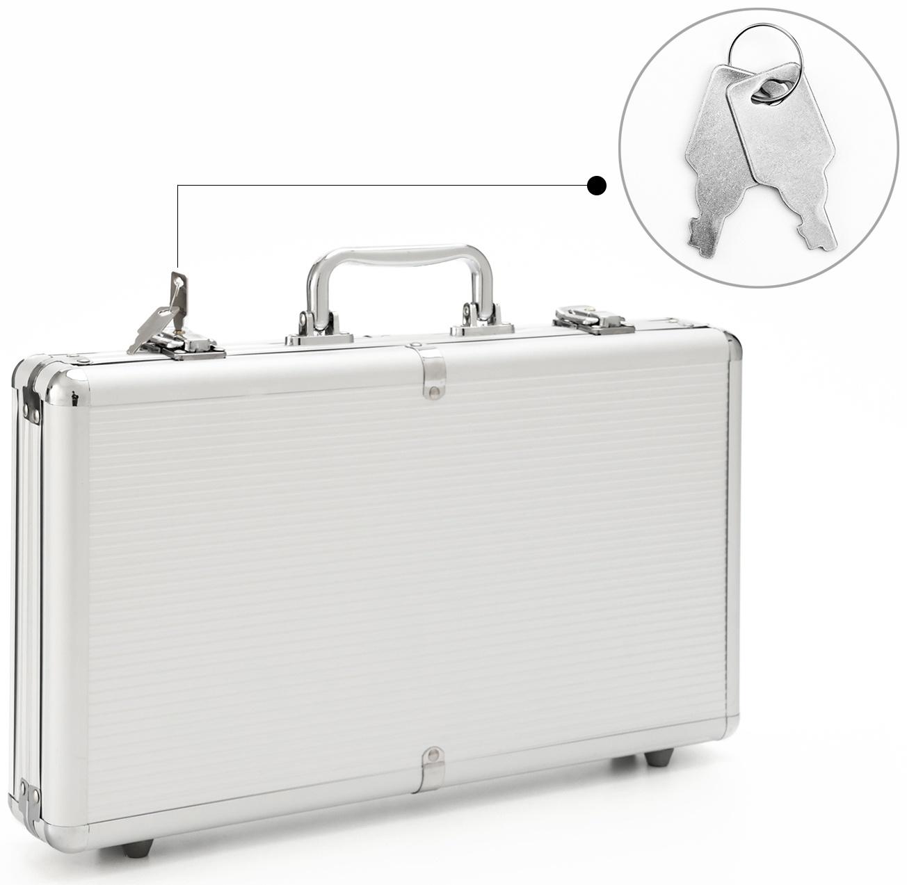 Металлический кейс, 38 х 21 х 6.5 см