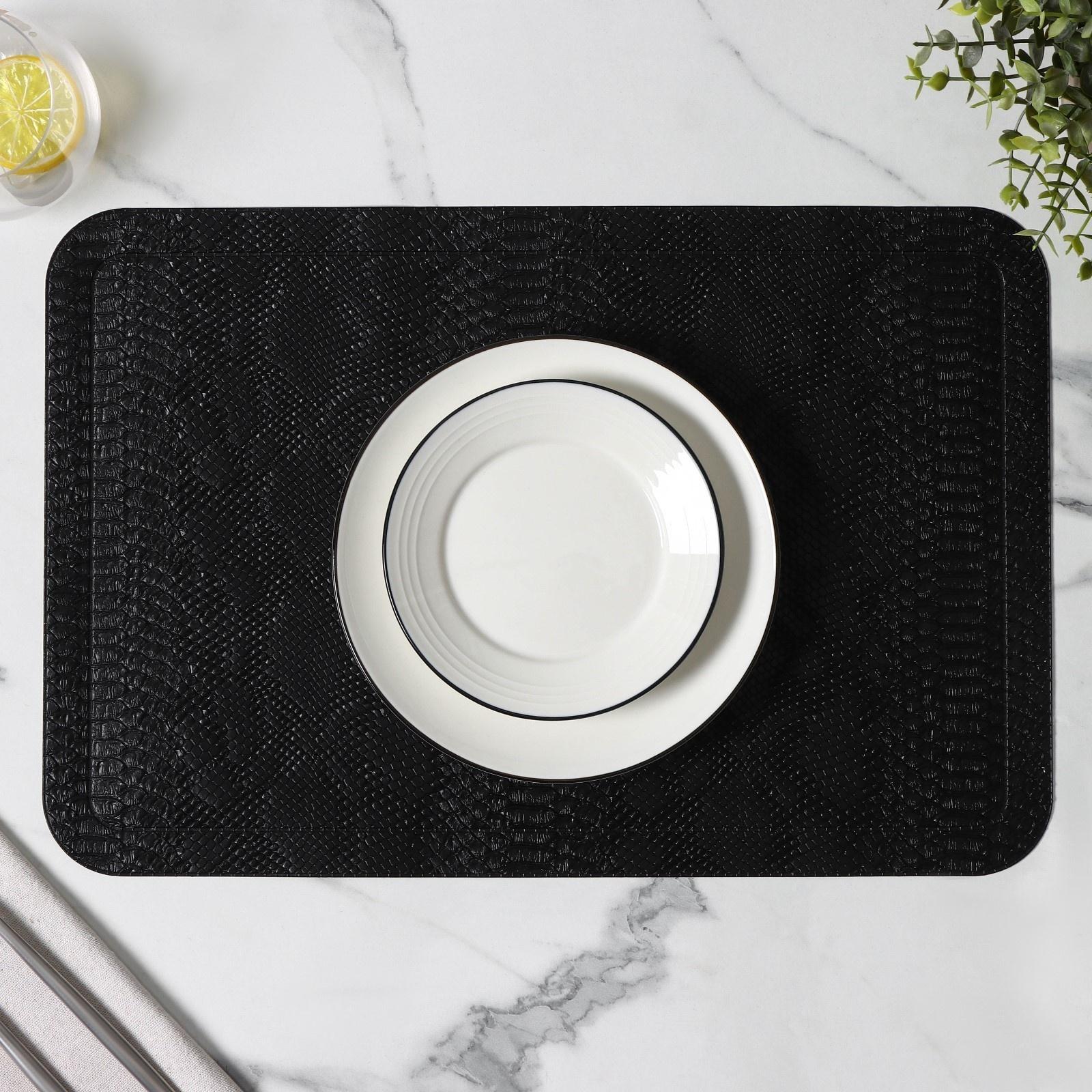 Набор салфеток сервировочных Magistro, 2 шт, 30×45 см, цвет чёрный