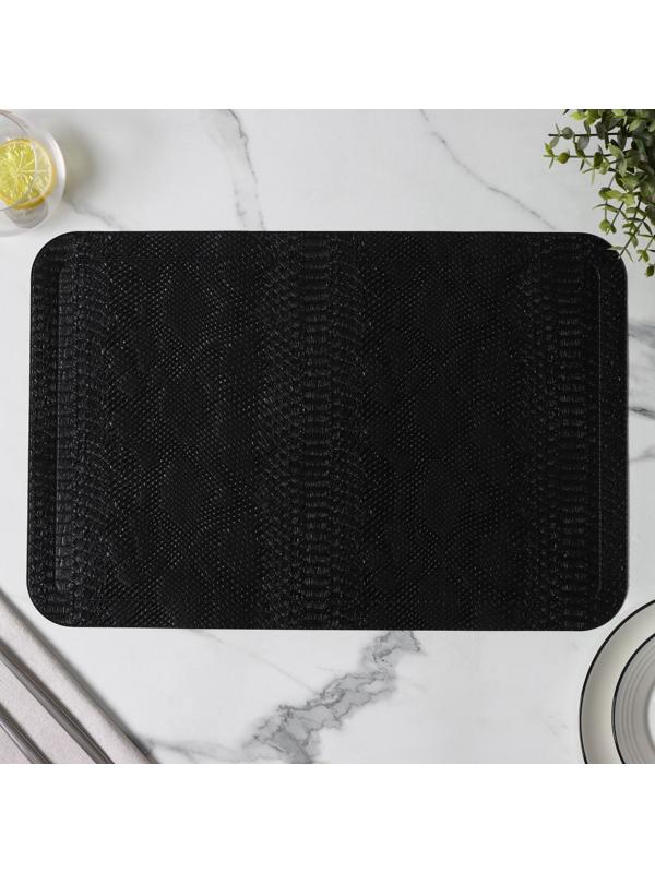 Набор салфеток сервировочных Magistro, 2 шт, 30×45 см, цвет чёрный