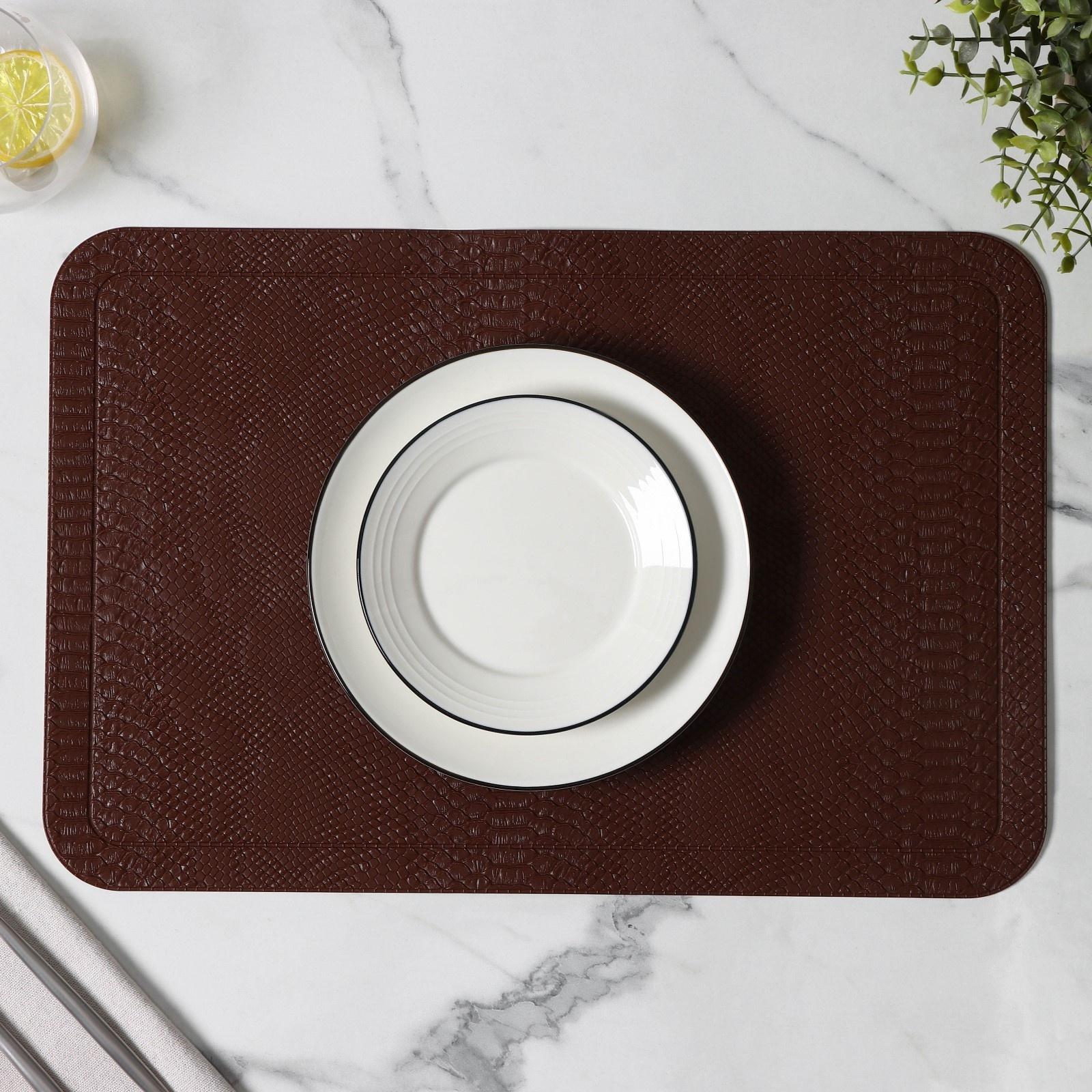 Набор салфеток сервировочных Magistro, 2 шт, 30×45 см, цвет коричневый