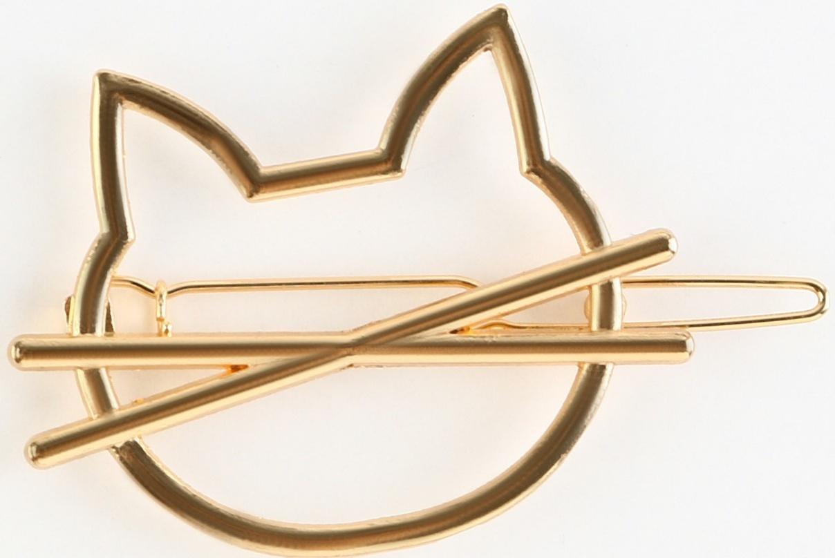 Формовая заколка на подложке Cute cat, 6  х 2 см