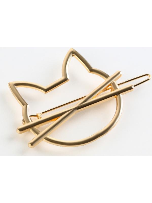 Формовая заколка на подложке Cute cat, 6  х 2 см