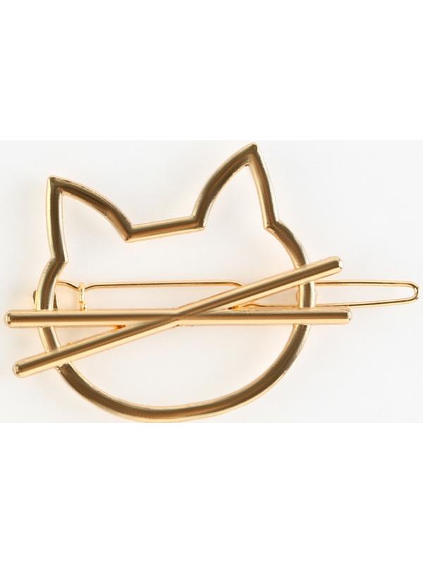 Формовая заколка на подложке Cute cat, 6  х 2 см