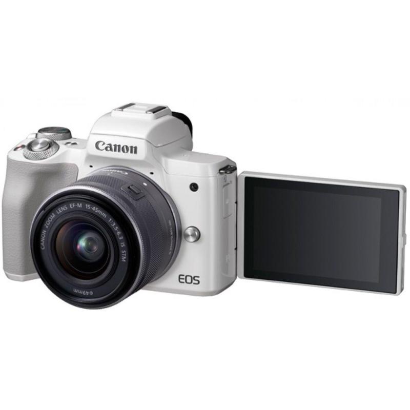 Фотоаппарат Canon EOS M50 Mark II Kit EF-M 15-45mm f/3.5-6.3 IS STM белый