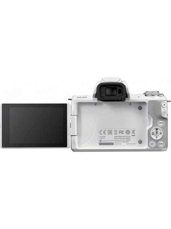 Фотоаппарат Canon EOS M50 Mark II Kit EF-M 15-45mm f/3.5-6.3 IS STM белый