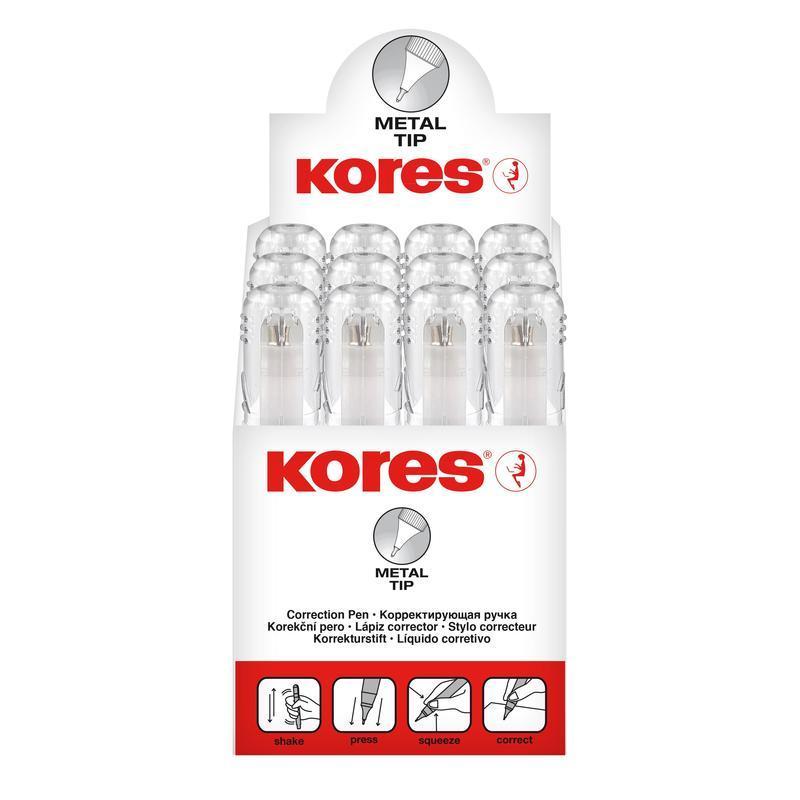 Корректирующий карандаш 6г (4.8мл) Kores, металл. наконеч, быстросохнущая