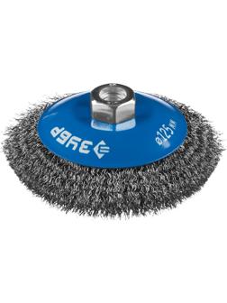 Корщетка для УШМ ЗУБР Профи d125мм, М14, коническая, витая (35265-125_z02)