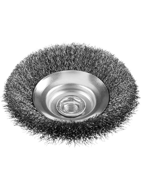 Корщетка для УШМ ЗУБР Профи d125мм, М14, коническая, витая (35265-125_z02)