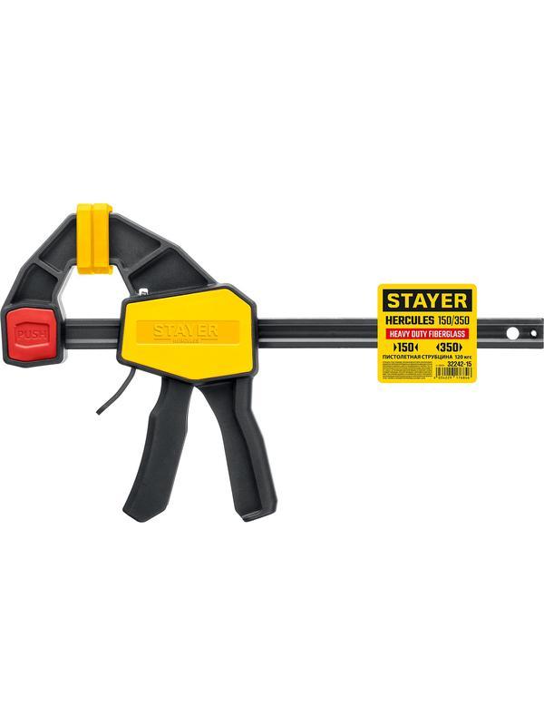 STAYER Hercules, 150/330 мм, пистолетная струбцина, Professional (32242-15)