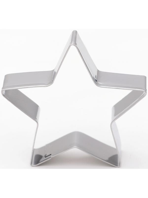 Набор форм для вырезания печенья Доляна «Звёздочки», 5 шт: 8×8×1,5 см, 7×7×1,5 см, 6×6×1,5 см, 5×5×1,5 см, 3,9×3,9×1,5 см, цвет хромированный