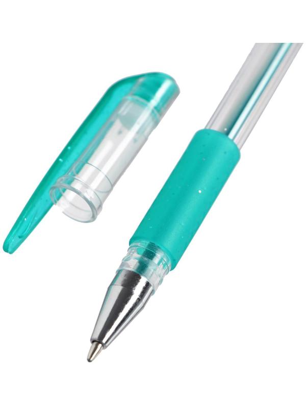 Набор гелевых ручек 12 штук, с резиновым держателем