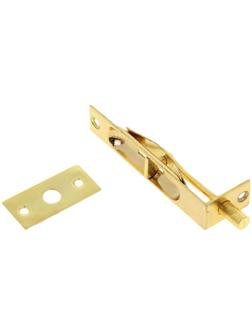 Шпингалет торцевой врезной (мод.603), 100 мм, цвет золото