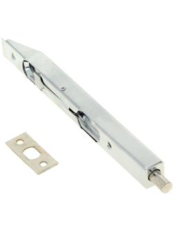 Шпингалет торцевой врезной ,160 мм, цвет хром