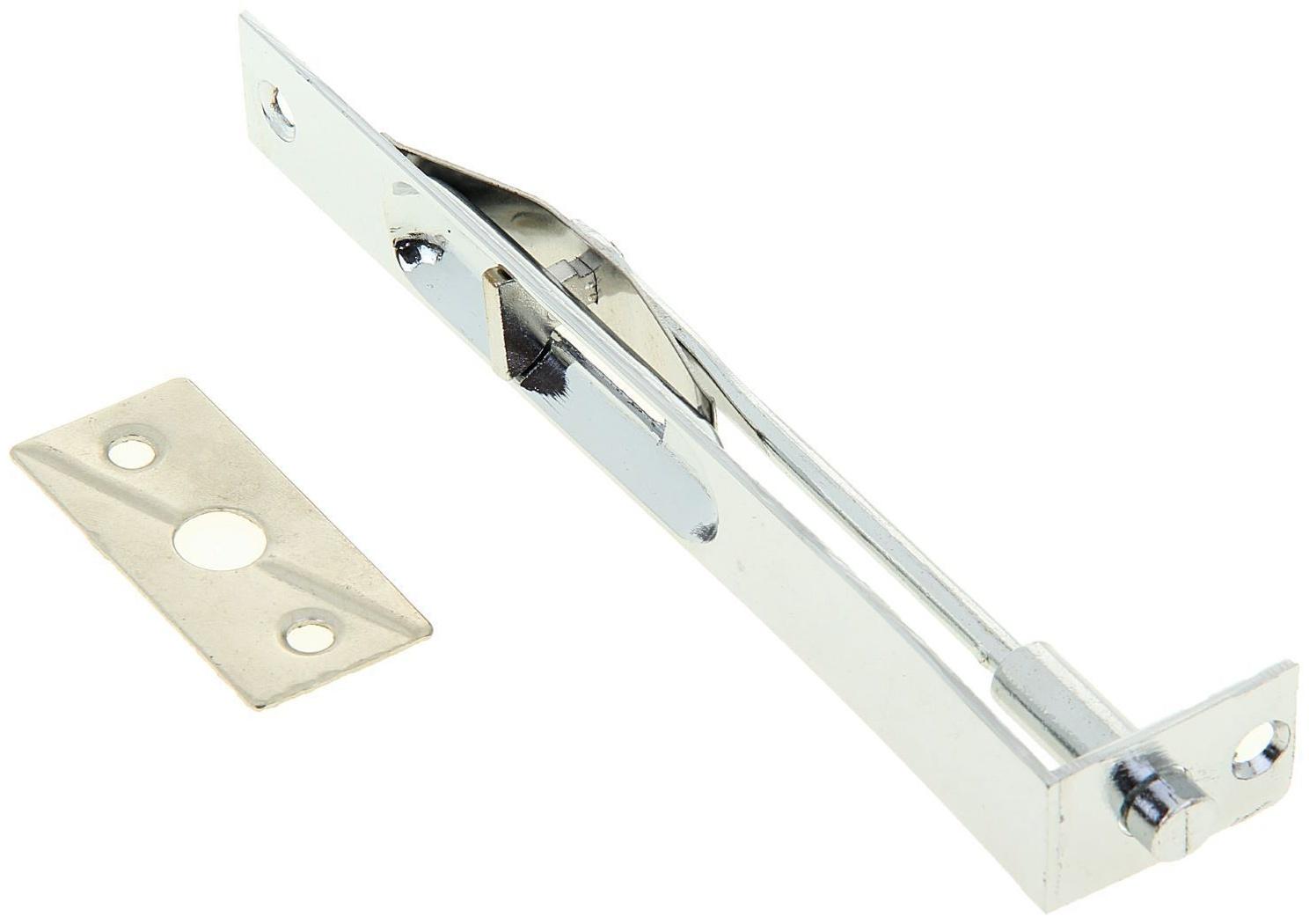 Шпингалет торцевой врезной (мод.603), 150 мм, цвет хром