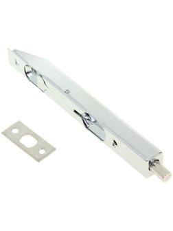 Шпингалет торцевой врезной ,140 мм, цвет хром