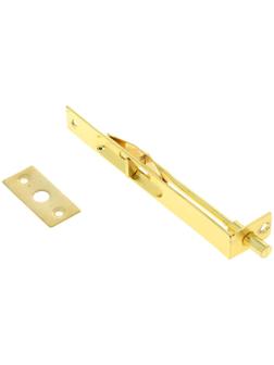 Шпингалет торцевой врезной (мод.603), 150 мм, цвет золото