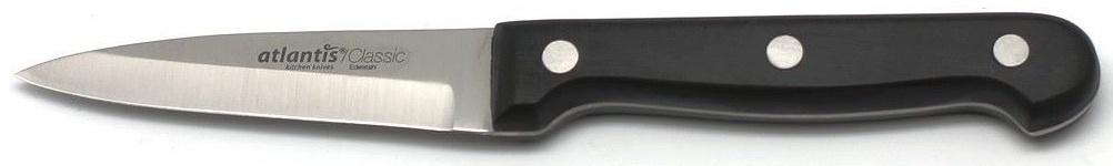 Нож овощной Atlantis, цвет чёрный, 9 см