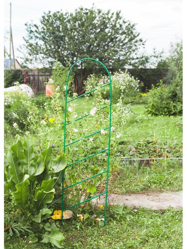 Шпалера, 160 × 43 × 1 см, металл, зелёная, «Линия»