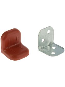 Уголок крепежный, с пластиковой крышкой, цвет красное дерево светлое, тип 2