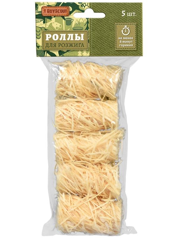 Роллы для розжига мангалов, барбекю, каминов и печей, 5 шт. в упаковке