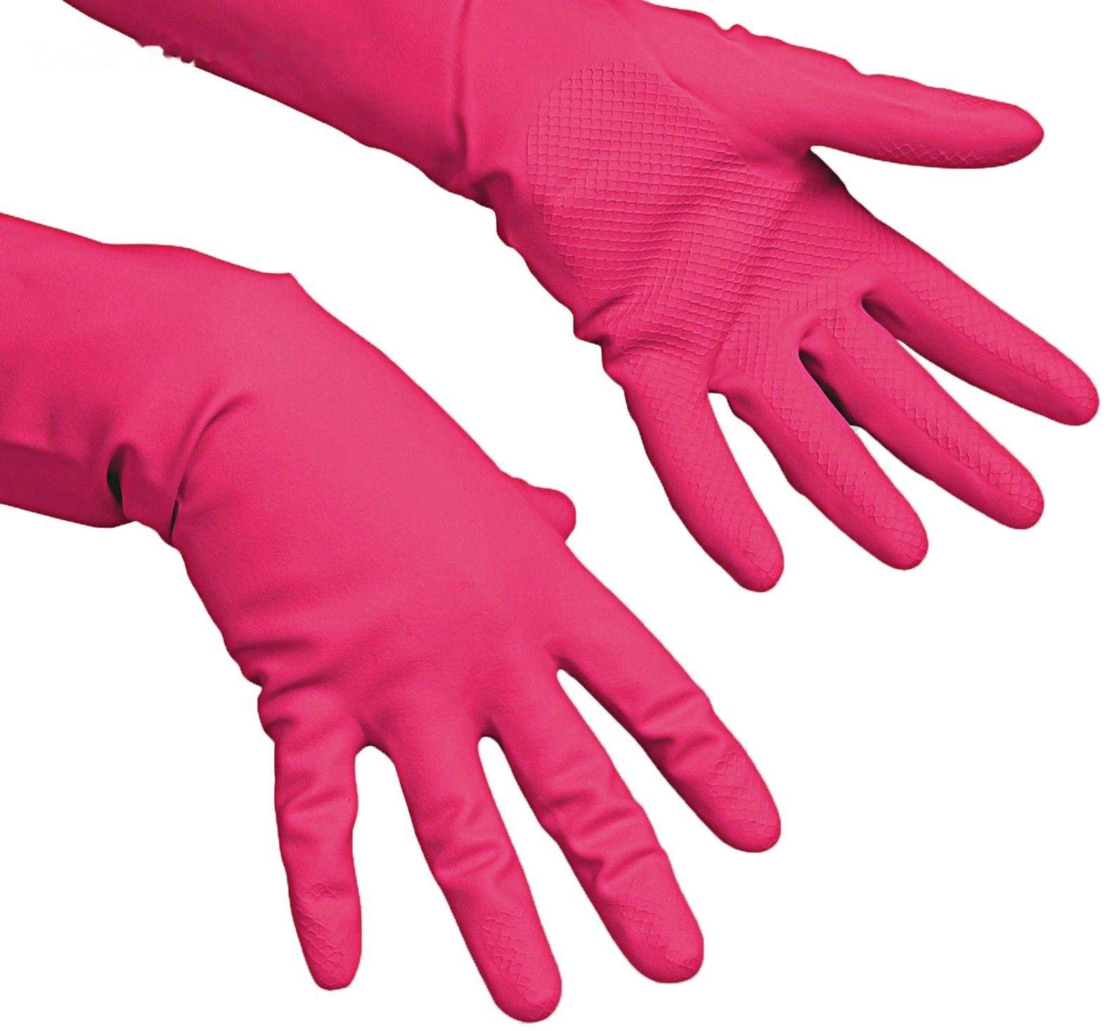 Перчатки Vileda для профессиональной уборки, многоцелевые, размер L, цвет красный