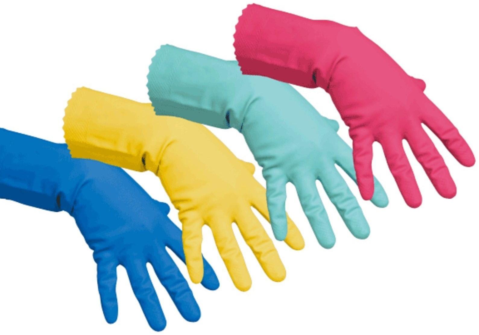 Перчатки Vileda для профессиональной уборки, многоцелевые, размер L, цвет красный