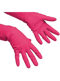 Перчатки Vileda для профессиональной уборки, многоцелевые, размер L, цвет красный