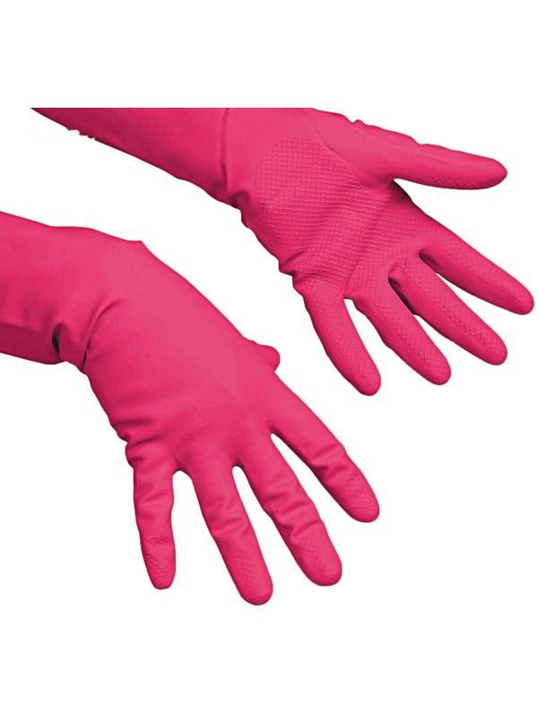 Перчатки Vileda для профессиональной уборки, многоцелевые, размер L, цвет красный