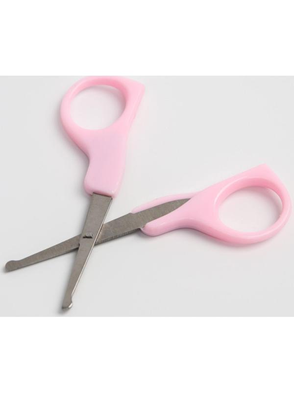 Детский маникюрный набор, 2 предмета: ножницы, кусачки-книпсер, от 0 мес., цвет розовый