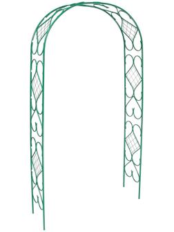 Арка садовая, разборная, 240 × 120 × 36 см, разборная, металл, зелёная