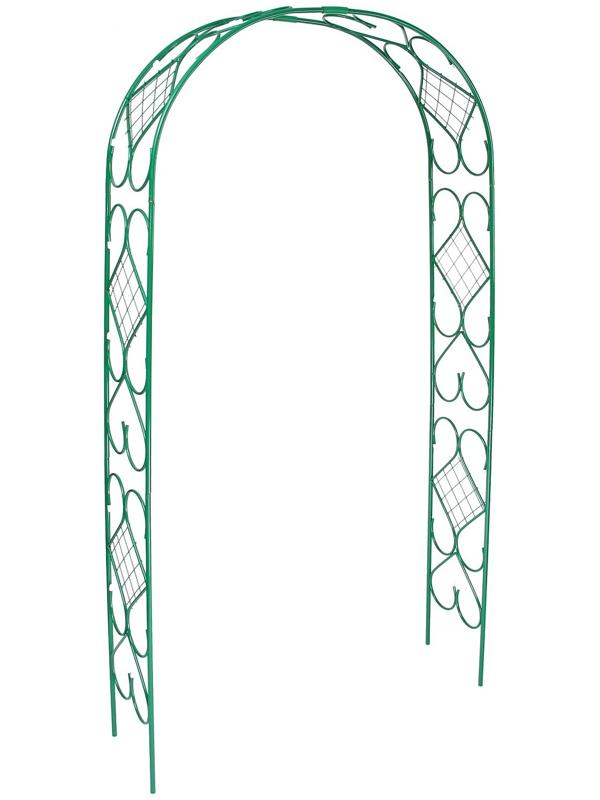 Арка садовая, разборная, 240 × 120 × 36 см, разборная, металл, зелёная