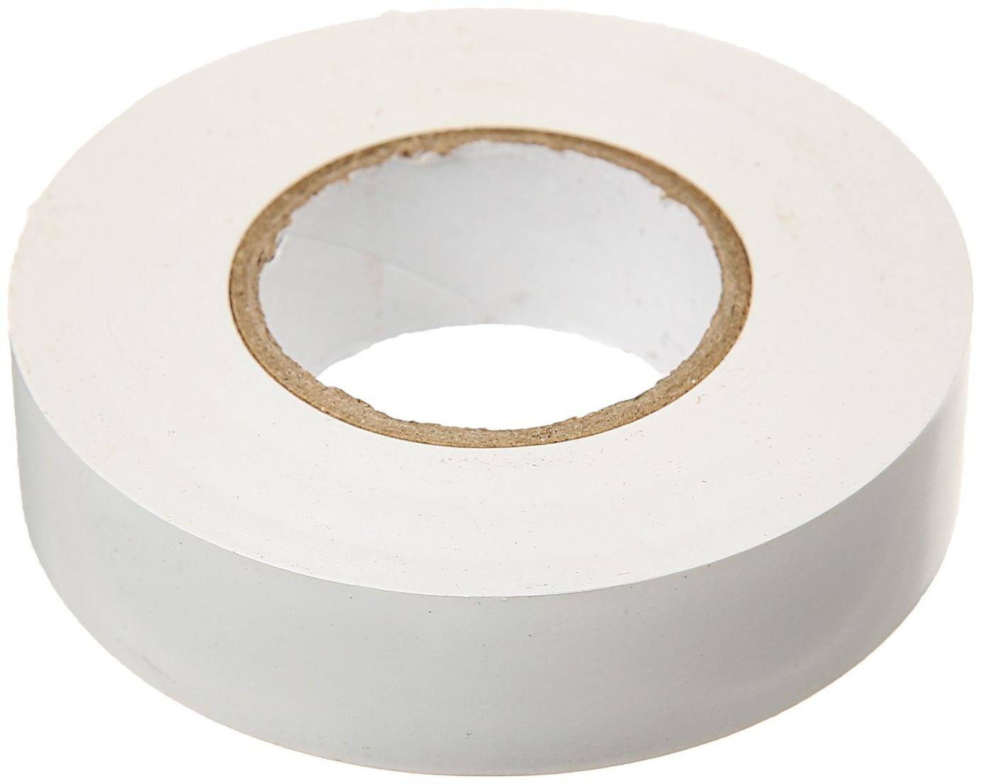 Изолента IEK, ПВХ, 19 мм х 20 м, 180 мкм, белая, UIZ-20-10-K01