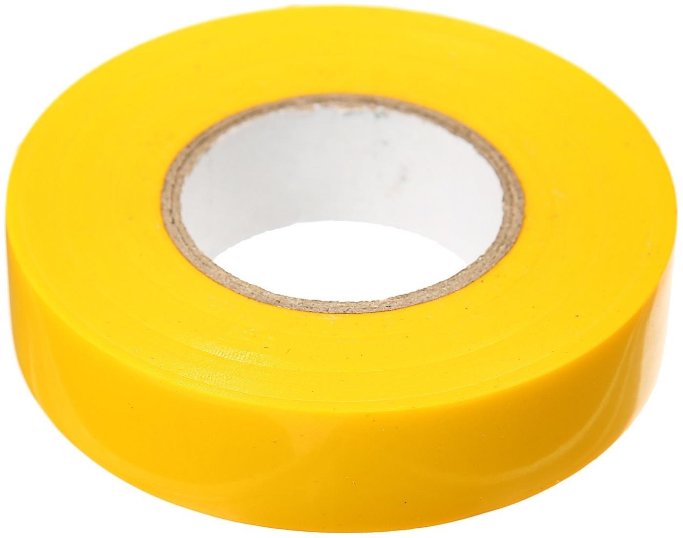 Изолента IEK, ПВХ, 19 мм х 20 м, 180 мкм, желтая, UIZ-20-10-K05