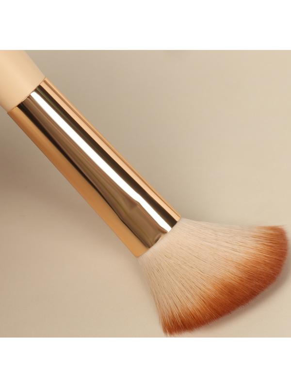 Набор кистей для макияжа «Франция», 7 предметов, чехол на кнопке, цвет бежевый/коричневый