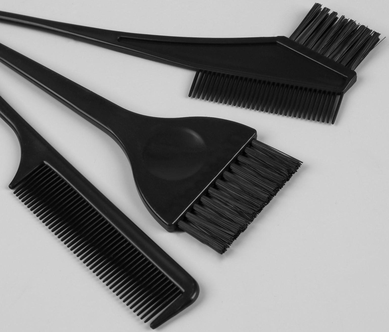 Набор для окрашивания, 4 предмета, цвет чёрный