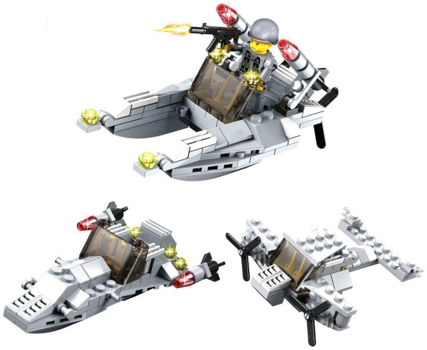 Конструктор «Вооруженные силы», 3 варианта сборки, 96 деталей, в пакете
