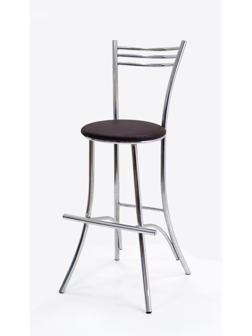 Стул барный «Увертюра», хром, цвет кроко браун