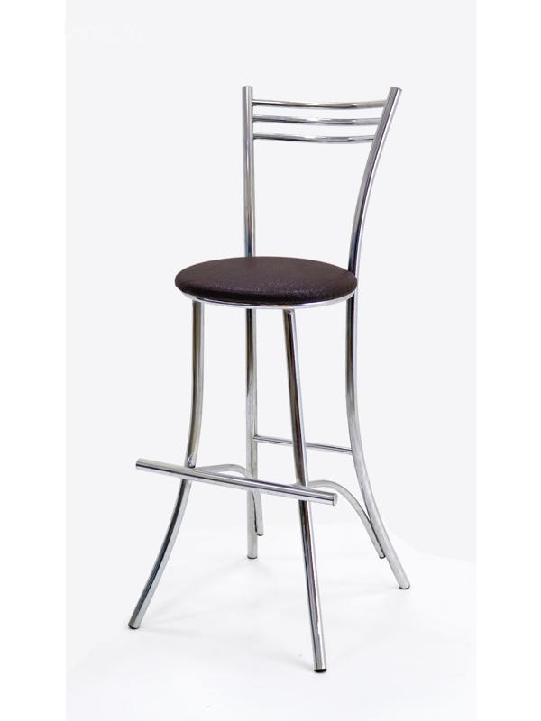 Стул барный «Увертюра», хром, цвет кроко браун