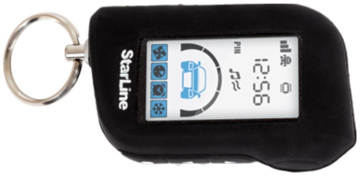 Чехол брелка Starline A93, силиконовый, черный